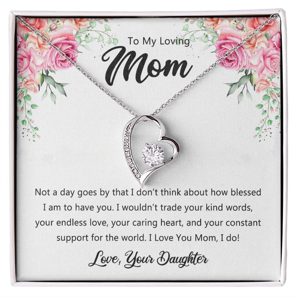 To My Mom Necklace, Gift For Mom, Mother's Day Gift from Daughter, Mom Jewelry Gift for Mothers Day, Birthday Gift for Mother, Moms Gift from Daughter Son, Necklace for Mom Mother 9 Forever Love Necklace