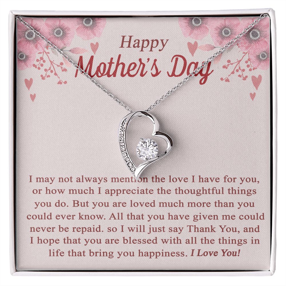 vTo My Mom Angel Mother Necklace Pendant Gift From Daughter Or Son With Message Card Gift For Mom Forever Love Necklace