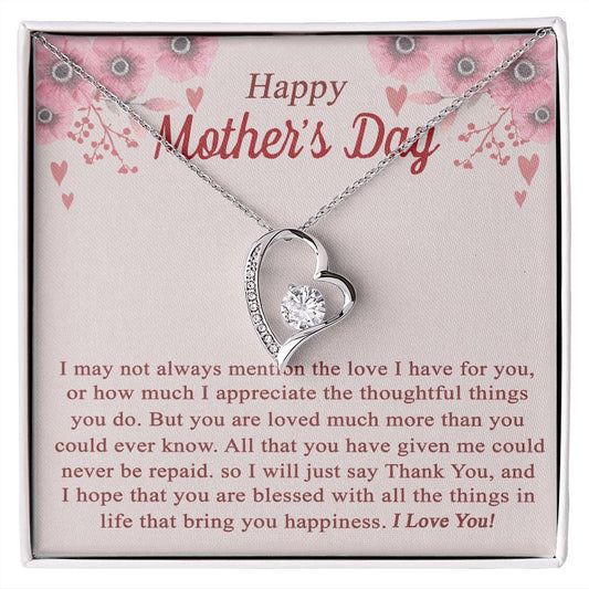 vTo My Mom Angel Mother Necklace Pendant Gift From Daughter Or Son With Message Card Gift For Mom Forever Love Necklace