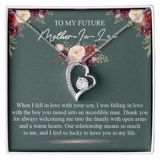 Mother in Law Necklace, Jewelry for Women, Future Mother in Law Gifts from Daughter in Law, Mother of Bride Gifts For Mother in Law, Birthday Gifts For Mother In Law From Daughter In Law5 Forever Love Necklace