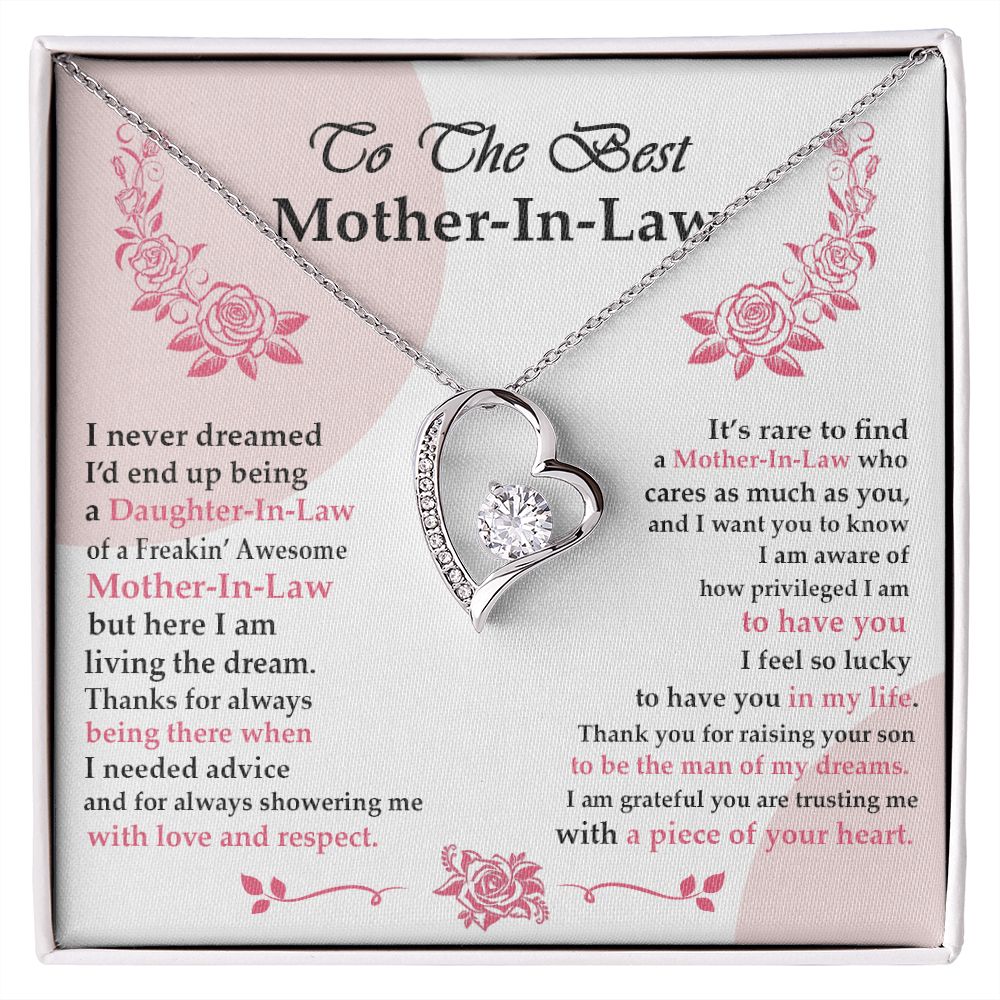 Mother in Law Necklace, Jewelry for Women, Future Mother in Law Gifts from Daughter in Law, Mother of Bride Gifts For Mother in Law, Birthday Gifts For Mother In Law From Daughter In Law6 Forever Love Necklace
