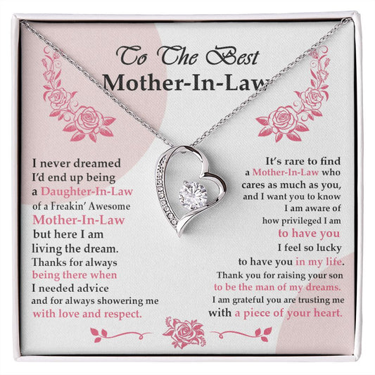 Mother in Law Necklace, Jewelry for Women, Future Mother in Law Gifts from Daughter in Law, Mother of Bride Gifts For Mother in Law, Birthday Gifts For Mother In Law From Daughter In Law6 Forever Love Necklace