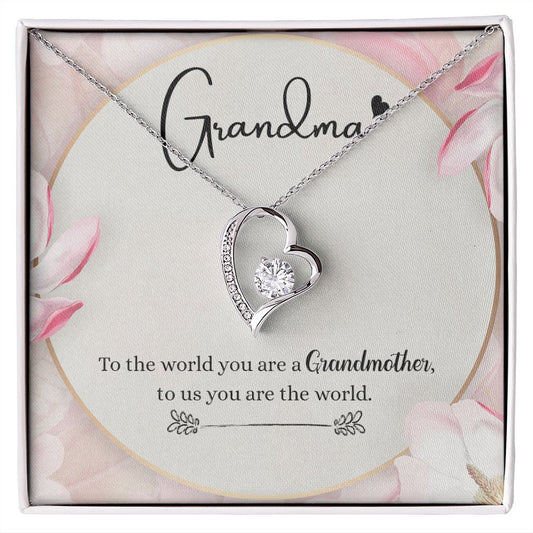 To My Grandma Necklace, Gift for Grandmother Necklace, Mothers Day Gift For Grandma Nana, Grandma Jewelry From Grandchildren GrandKids , Jewelry Box Gift For Grandma Grandmother8 Forever Love Necklace