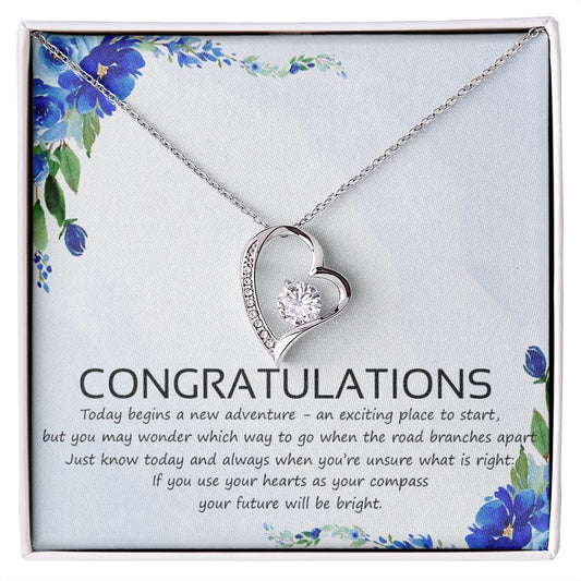 Graduation Compass Necklace - Perfect gift to say congratulations to high school Congrats Graduation Pendants Gift For Daughter, Granddaughter, Niece, Sister Forever Love Necklace