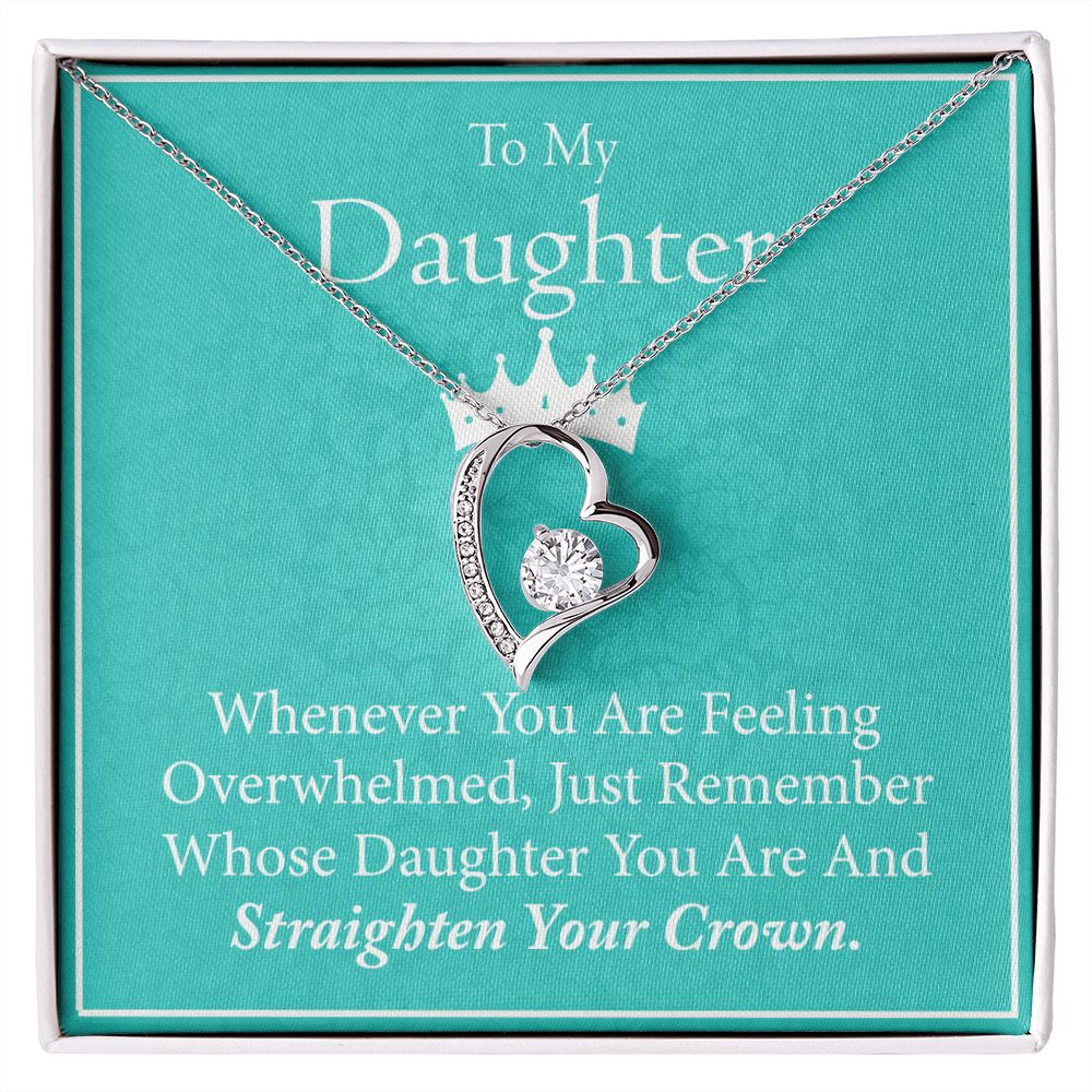 Jewelry Pendant Present for Daughter, To My Daughter Gift Necklace from Mom, Mother Daughter Gift Ideas, Birthday Christmas Gift Graduation Gifts for Daughters, Mother and Daughter Necklace 15 Forever Love Necklace