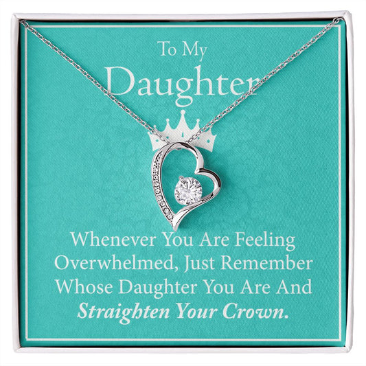 Jewelry Pendant Present for Daughter, To My Daughter Gift Necklace from Mom, Mother Daughter Gift Ideas, Birthday Christmas Gift Graduation Gifts for Daughters, Mother and Daughter Necklace 15 Forever Love Necklace