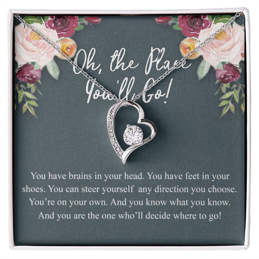 Best gift for her on graduation, Graduation Gifts Jewelry Congrats Graduation Pendants Gift For Daughter, Granddaughter, Niece, Sister Graduation Gift For Daughter Forever Love Necklace