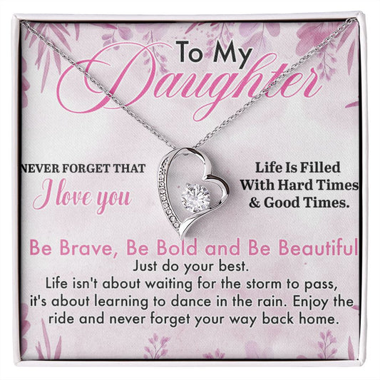 Mother Daughter Gift Ideas, To My Daughter Gift Necklace from Mom, Jewelry Pendant Present for Daughter, Birthday Christmas Gift Graduation Gifts for Daughters, Mother and Daughter Necklace 28 Forever Love Necklace