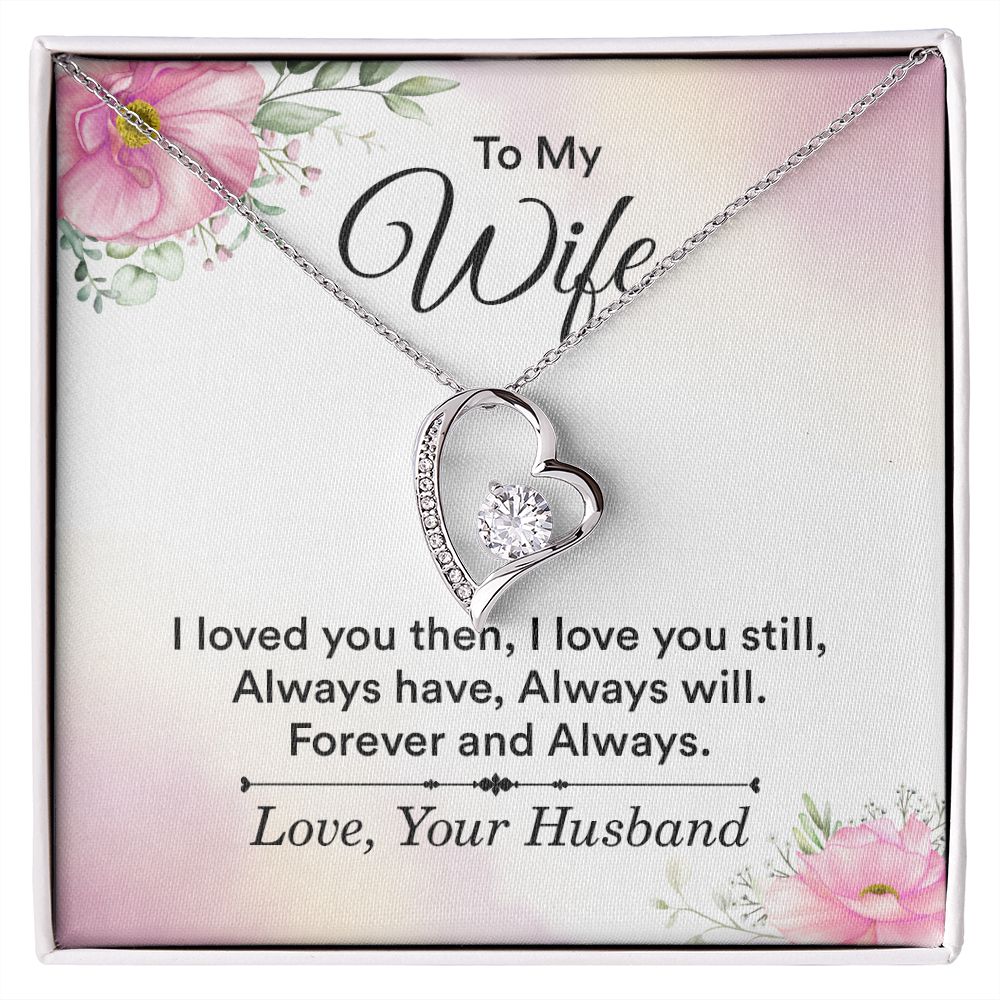Birthday Gifts For Wife, Necklace Gifts For Wife From Husband, To My Wife Jewelry For Women , To My Wife Necklace  from Husband Wedding Anniversary Present For Wife, Beautiful Wife Jewelry Christmas27 Forever Love Necklace