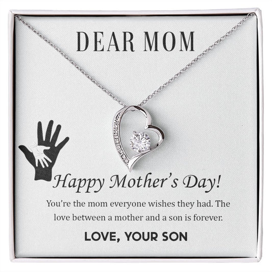 2Mom Necklace Gifts for Mom from Daughter to Mom Gifts for Mothers Day from Daughter, To My Mom Necklace from Daughter to Mom Birthday Gifts Necklace with Message Card and Gift Box2228 Forever Love Necklace