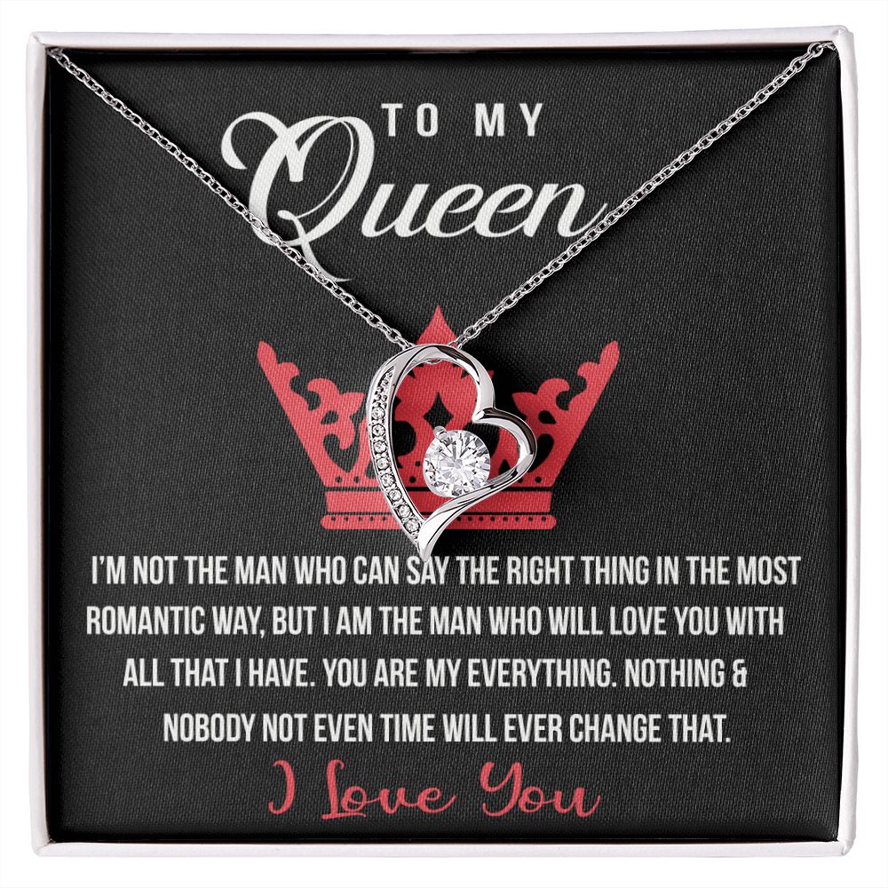 To My Queen Love Knot Necklace, Gift For Wife Girlfriend Soulmate Future Wife Forever Love Necklace