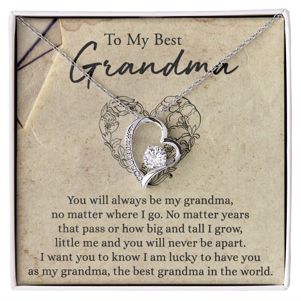 To My Grandma Necklace, Gift for Grandmother Necklace, Mothers Day Gift For Grandma Nana, Grandma Jewelry From Grandchildren GrandKids , Jewelry Box Gift For Grandma Grandmother6 Forever Love Necklace