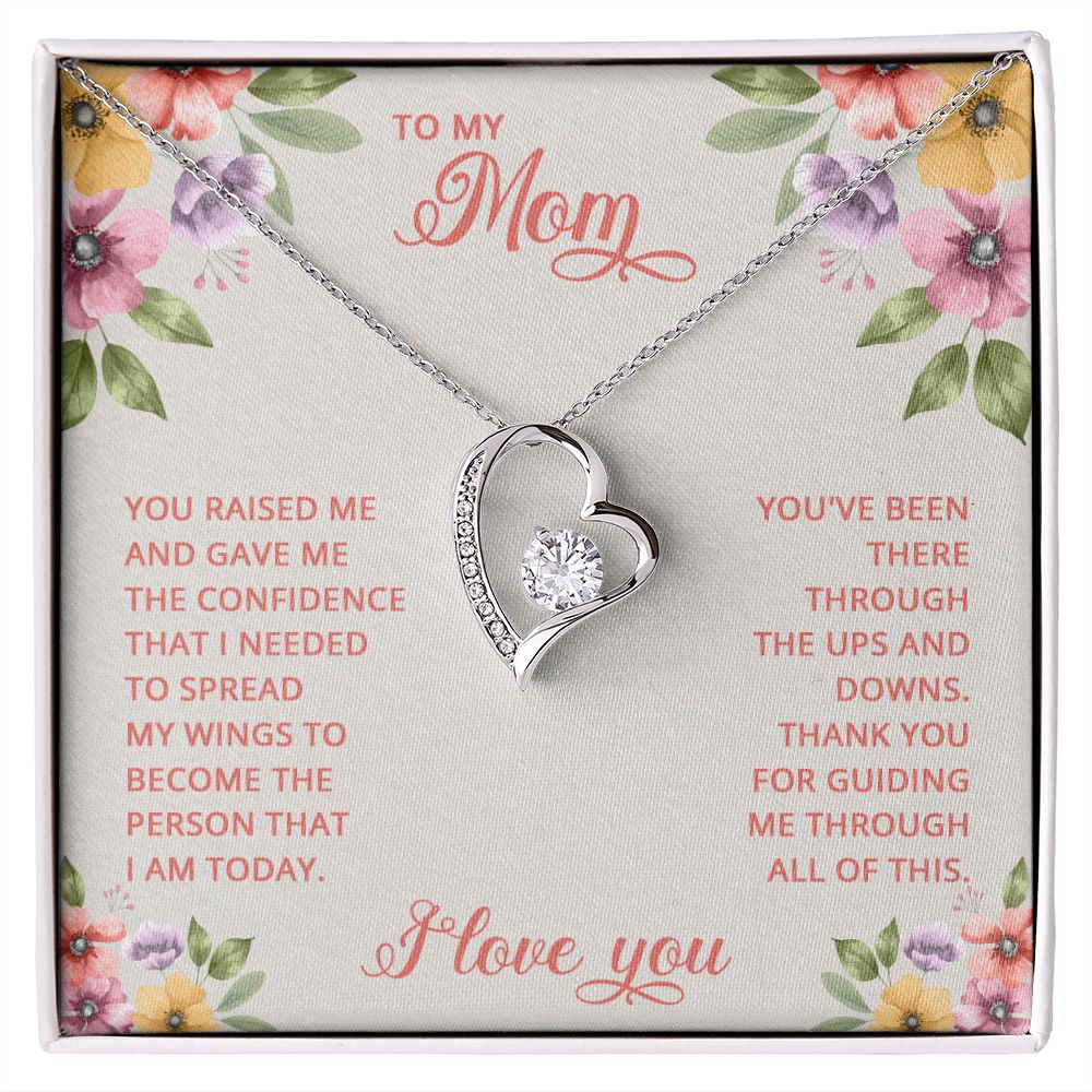 Mom Necklace Gifts for Mom from Daughter to Mom Gifts for Mothers Day from Daughter, To My Mom Necklace from Daughter to Mom Birthday Gifts Necklace with Message Card and Gift Box16 Forever Love Necklace