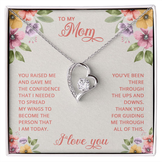Mom Necklace Gifts for Mom from Daughter to Mom Gifts for Mothers Day from Daughter, To My Mom Necklace from Daughter to Mom Birthday Gifts Necklace with Message Card and Gift Box16 Forever Love Necklace