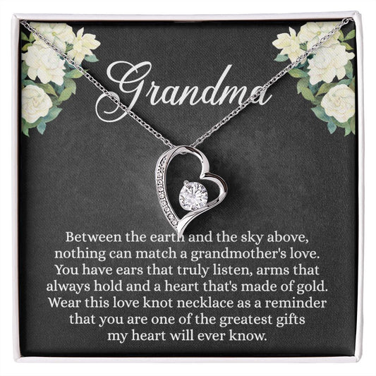 To My Grandma Necklace, Gift for Grandmother Necklace, Mothers Day Gift For Grandma Nana, Grandma Jewelry From Grandchildren GrandKids , Jewelry Box Gift For Grandma Grandmother Forever Love Necklace