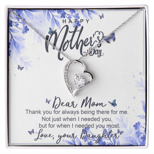 Happy Mother Day, Mothers Day Gifts Necklace, Gifts For Mom From Daughter Or Son Forever Love Necklace