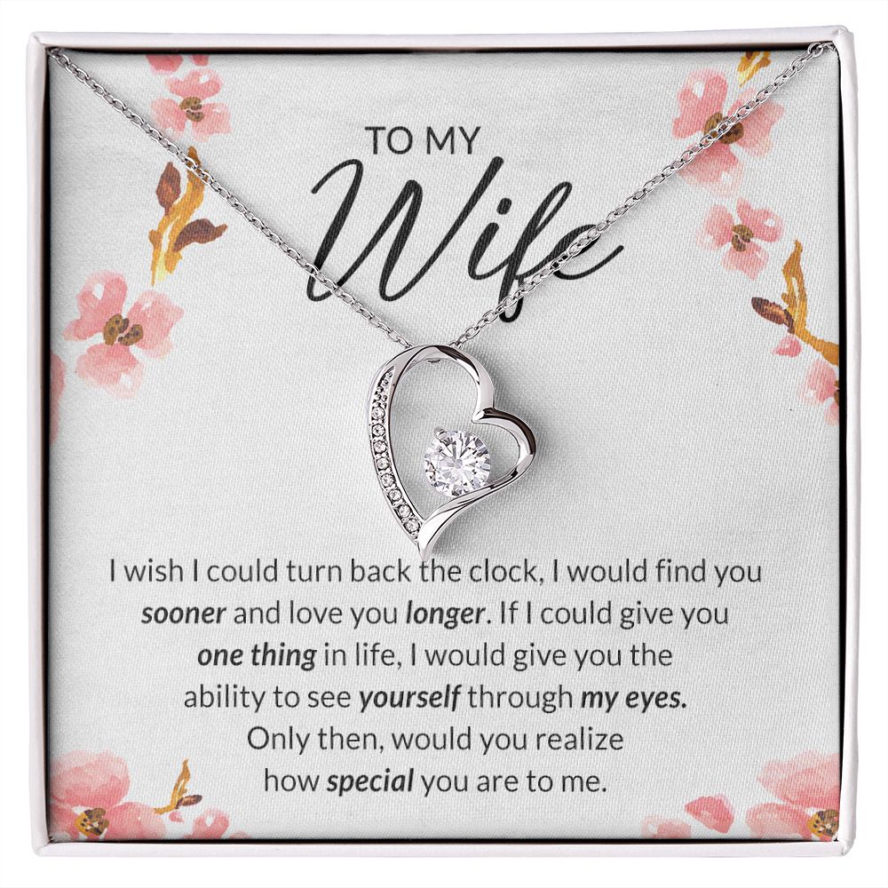 Birthday Gifts For Wife, Necklace Gifts For Wife From Husband, To My Wife Jewelry For Women , To My Wife Necklace  from Husband Wedding Anniversary Present For Wife, Beautiful Wife Jewelry Christmas11 Forever Love Necklace