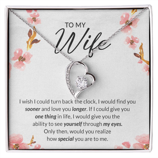 Birthday Gifts For Wife, Necklace Gifts For Wife From Husband, To My Wife Jewelry For Women , To My Wife Necklace  from Husband Wedding Anniversary Present For Wife, Beautiful Wife Jewelry Christmas11 Forever Love Necklace