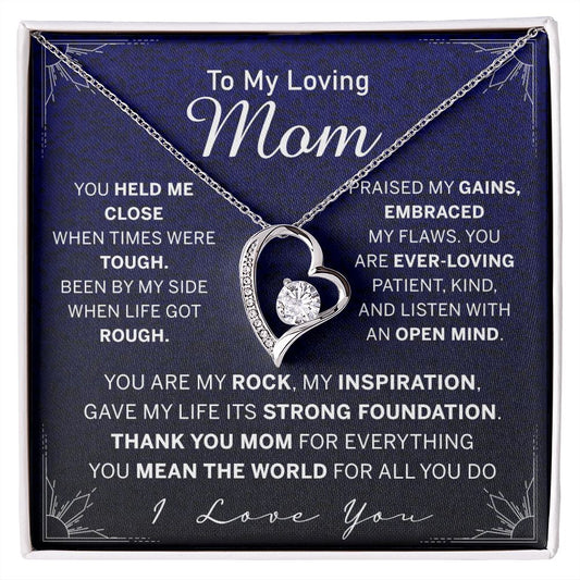 To My Mom Necklace, Gift For Mom, Mother's Day Gift from Daughter, Mom Jewelry Gift for Mothers Day, Birthday Gift for Mother, Moms Gift from Daughter Son, Necklace for Mom Mother Forever Love Necklace