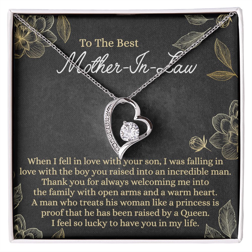 Mother In Law Gift, Cute Mother In Law Gifts Christmas, Unique Gift for Mother In Law Birthday, Best Mother In Law Gift, Mother-In-Law Gift Forever Love Necklace