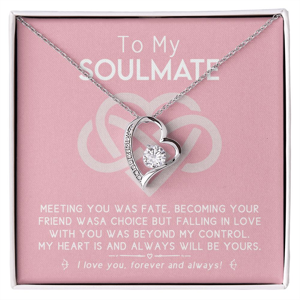 To My Soulmate Forever Love Necklace Gift For Soulmate Jewelry For Girlfriend Forever Love Necklace
