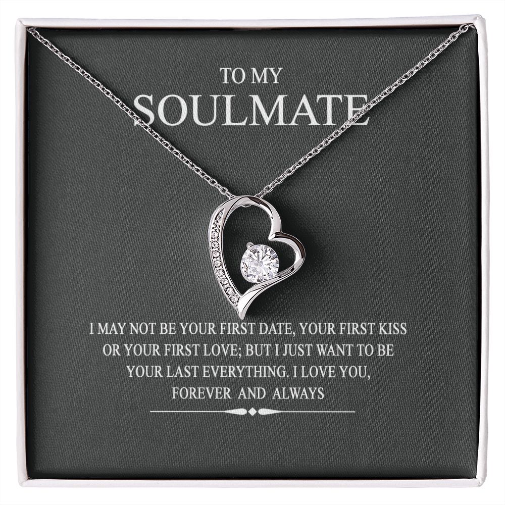 To My Soulmate Wife Girl Your Last Everything Interlocking Necklace Pendant Forever Love Necklace