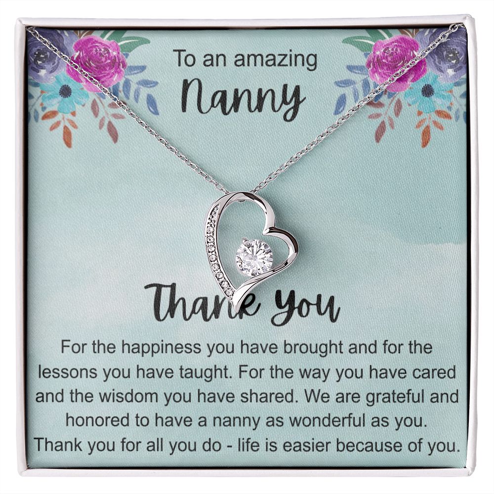 To My Grandma Necklace, Gift for Grandmother Necklace, Mothers Day Gift For Grandma Nana, Grandma Jewelry From Grandchildren GrandKids , Jewelry Box Gift For Grandma Grandmother10 Forever Love Necklace