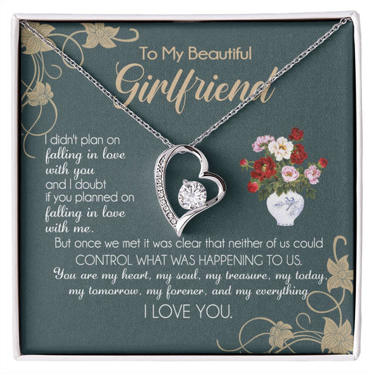 To My Girlfriend Necklace Valentine Gift From Boyfriend Necklace for Girlfriend Forever Love Necklace