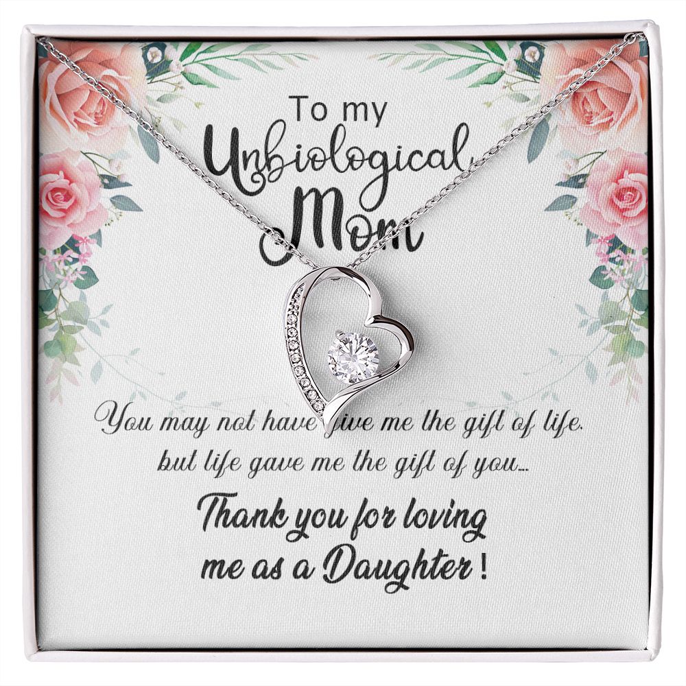 Unibological Necklace, Jewelry for Women, Future Mother in Law Gifts from Daughter in Law, Mother of Bride Gifts For Mother in Law, Birthday Gifts For Mother In Law From Daughter In Law Forever Love Necklace