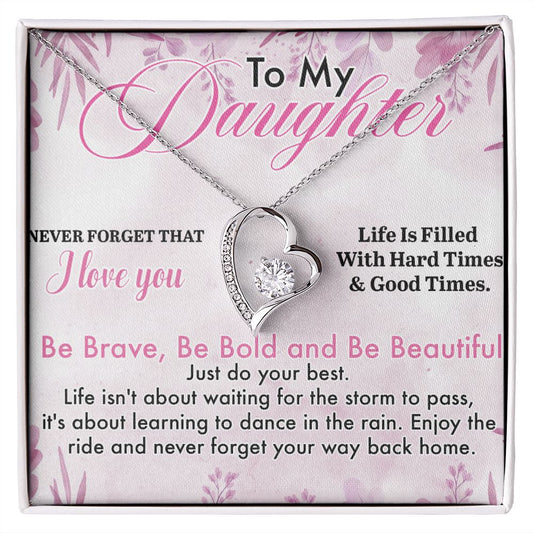 Jewelry Pendant Present for Daughter, To My Daughter Gift Necklace from Mom, Mother Daughter Gift Ideas, Birthday Christmas Gift Graduation Gifts for Daughters, Mother and Daughter Necklace 13 Forever Love Necklace