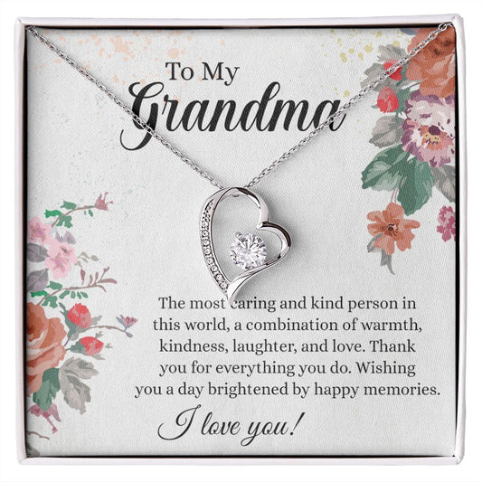 To My Grandma Necklace, Gift for Grandmother Necklace, Mothers Day Gift For Grandma Nana, Grandma Jewelry From Grandchildren GrandKids , Jewelry Box Gift For Grandma Grandmother3 Forever Love Necklace