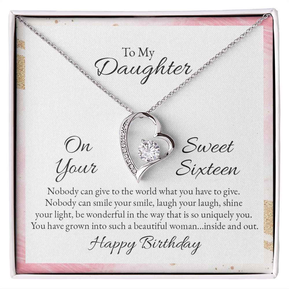Mother and Daughter Necklace for Girls, To My Daughter Gift Necklace from Mom, Birthday Christmas Gift Graduation Gifts for Daughters, Jewelry Pendant Present for Daughter, Mother Daughter Gift 43 Forever Love Necklace