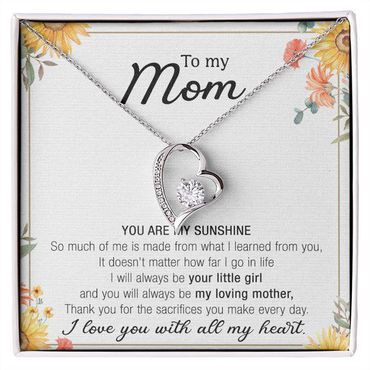 Mom Necklace Gifts for Mom from Daughter to Mom Gifts for Mothers Day from Daughter, To My Mom Necklace from Daughter to Mom Birthday Gifts Necklace with Message Card and Gift Box13 Forever Love Necklace