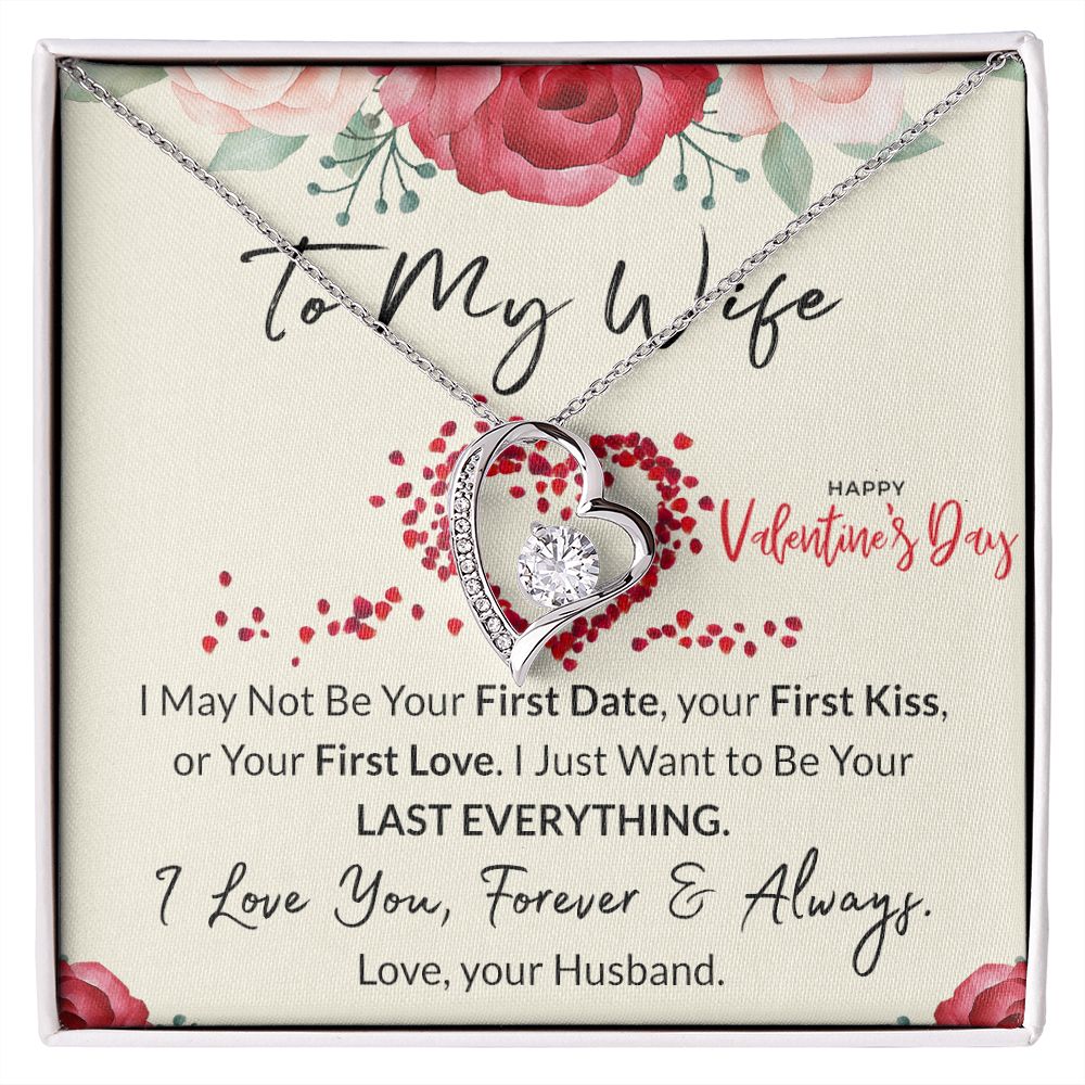 To My Wife Necklace from Husband, Personalized Necklace for Women, Luxury Necklace for Wife from Man Men, Wedding Anniversary Present For Wife, Beautiful Wife Jewelry Christmas Birthday Gift For Wife23 Forever Love Necklace