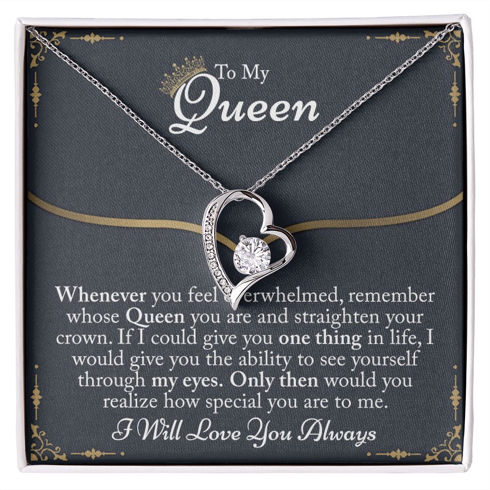 To My Queen Gift For Her Jewelry Gift Her Gift for Her Christmas Necklace Forever Love Necklace