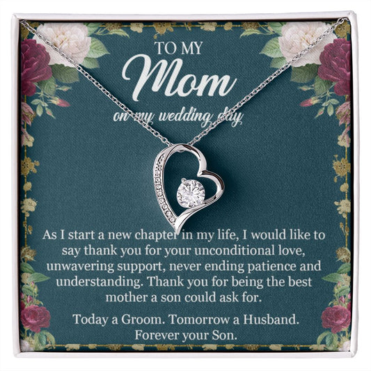 To My Mom Necklace, Gift For Mom, Mother's Day Gift from Daughter, Mom Jewelry Gift for Mothers Day, Birthday Gift for Mother, Moms Gift from Daughter Son, Necklace for Mom Mother 3 Forever Love Necklace