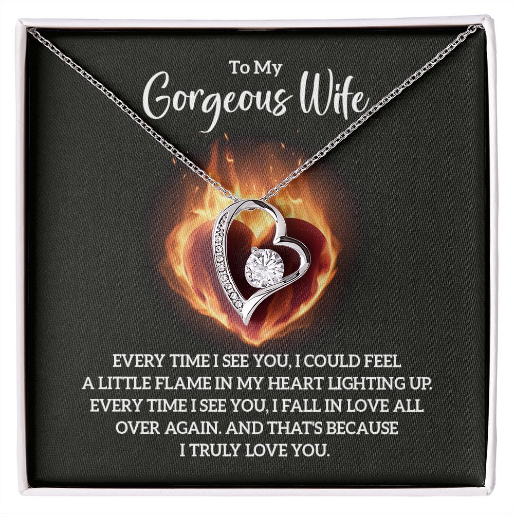 Birthday Gifts For Wife, Necklace Gifts For Wife From Husband, To My Wife Jewelry For Women , To My Wife Necklace  from Husband Wedding Anniversary Present For Wife, Beautiful Wife Jewelry Christmas32 Forever Love Necklace