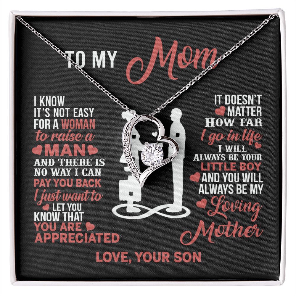 Mom Necklace Mothers Day Gift From Son To My Mom Forevere Love Necklace Gift Mom Forever Love Necklace
