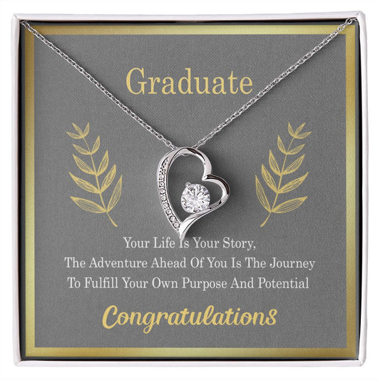 Graduation Gift For Daughter, University Graduate Gift, Graduation Gift For Her Congrats Graduation Pendants Gift For Daughter, Granddaughter, Niece, Sister Forever Love Necklace