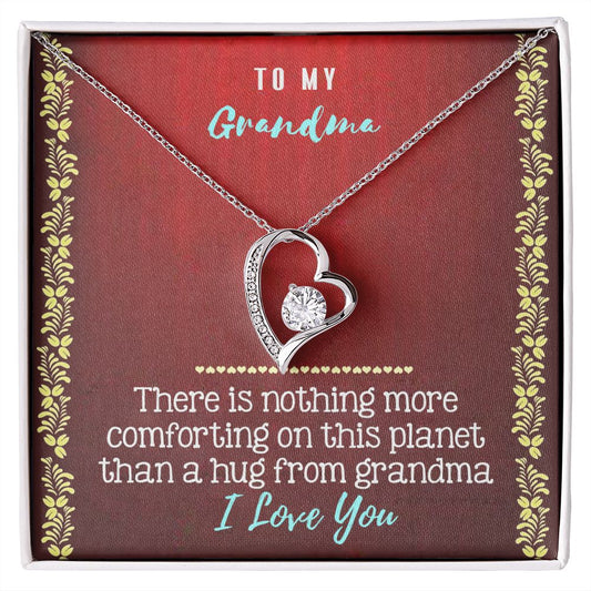 To My Grandma Necklace, Gift for Grandmother Necklace, Mothers Day Gift For Grandma Nana, Grandma Jewelry From Grandchildren GrandKids , Jewelry Box Gift For Grandma Grandmother20 Forever Love Necklace