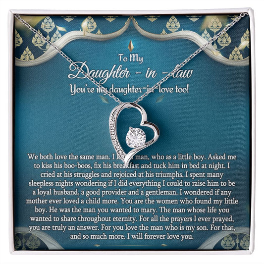 Daughter In Law Gifts Ideas, Daughter In Law Necklace, Gifts For Future Daughter In Law, Daughter In Law Birthday Gifts, Daughter-in-law Gifts From Mother In Law, Birthday Gifts For Daughter2 Forever Love Necklace