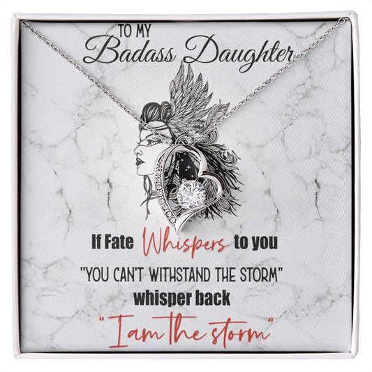 Bonus Daughter Gifts From Stepdad, Step Daughter Gifts From Stepmom, Stepdaughter Gifts From Stepdad, Father Stepdaughter Necklace, To My Bonus Daughter Necklaces, Christmas Gifts For Bonus10 Forever Love Necklace