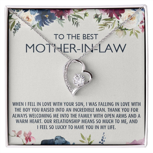 To My Mother-In-Law Gift Mothers Day Gift Necklace Mother-In-Law Gifts Jewelry Forever Love Necklace