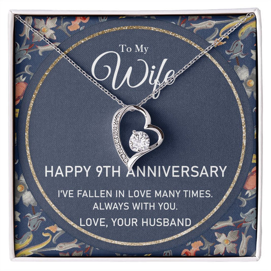 To My Wife Necklace from Husband, Personalized Necklace for Women, Luxury Necklace for Wife from Man Men, Wedding Anniversary Present For Wife, Beautiful Wife Jewelry Christmas Birthday Gifts For Wife6 Forever Love Necklace