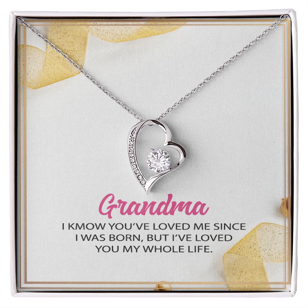 To My Grandma Necklace, Gift for Grandmother Necklace, Mothers Day Gift For Grandma Nana, Grandma Jewelry From Grandchildren GrandKids , Jewelry Box Gift For Grandma Grandmother12 Forever Love Necklace