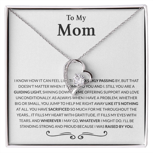 Gift for Mom from Daughter Moms Birthday Meaningful Gift for Mom Wedding Gifts Forever Love Necklace