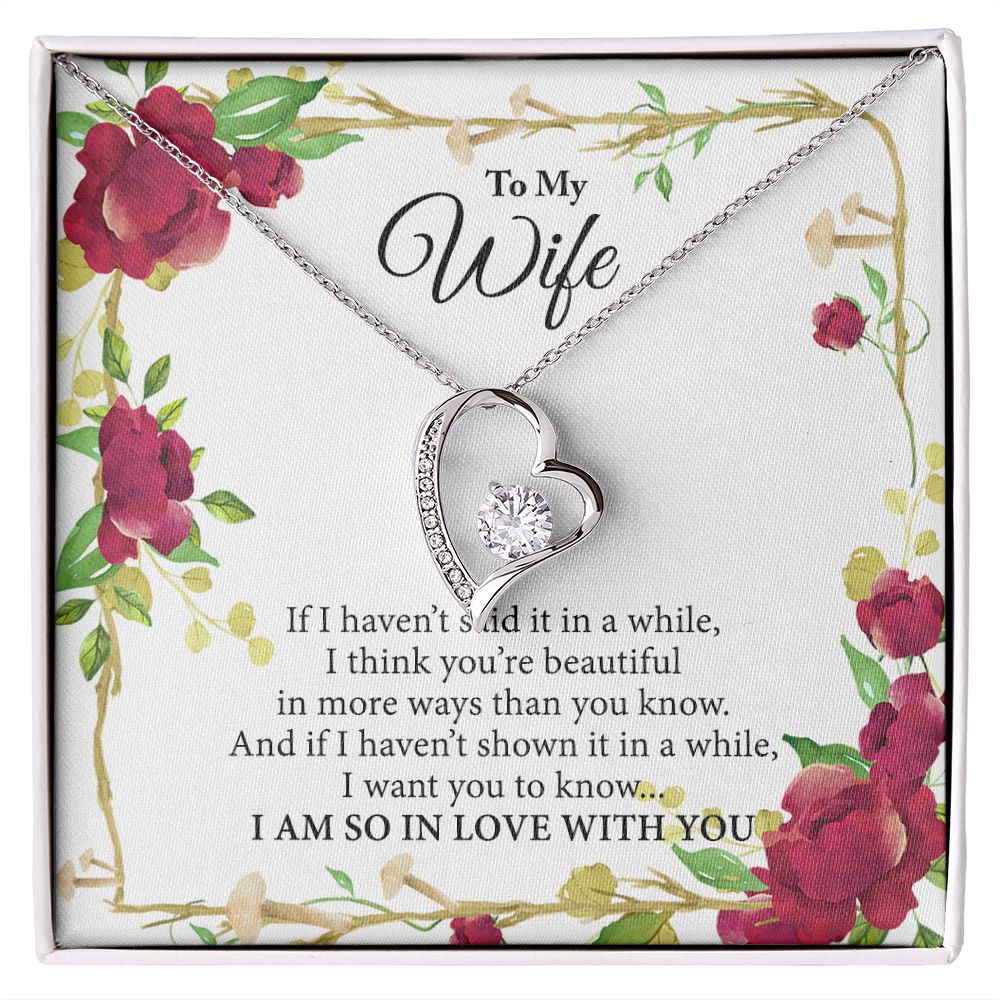 Birthday Gifts For Wife, Necklace Gifts For Wife From Husband, To My Wife Jewelry For Women , To My Wife Necklace  from Husband Wedding Anniversary Present For Wife, Beautiful Wife Jewelry Christmas19 Forever Love Necklace