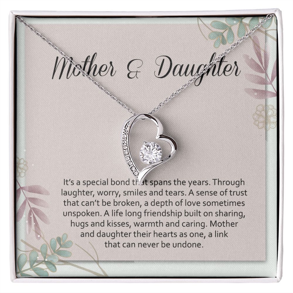 Mom Necklace Gifts for Mom from Daughter to Mom Gifts for Mothers Day from Daughter, To My Mom Necklace from Daughter to Mom Birthday Gifts Necklace with Message Card and Gift Box2245 Forever Love Necklace
