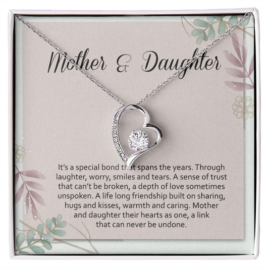 Mom Necklace Gifts for Mom from Daughter to Mom Gifts for Mothers Day from Daughter, To My Mom Necklace from Daughter to Mom Birthday Gifts Necklace with Message Card and Gift Box2245 Forever Love Necklace
