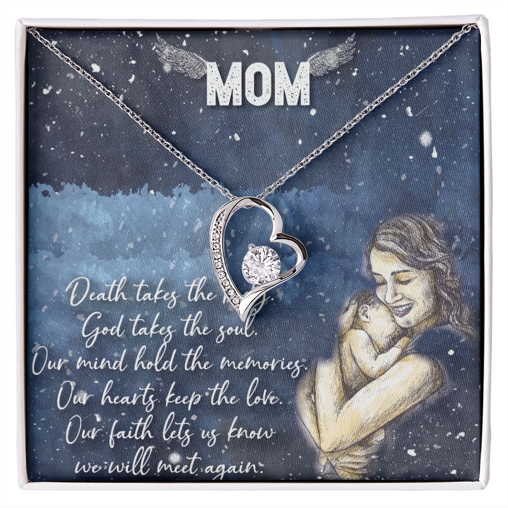 To My Mom Necklace Pendant Gift From Daughter Your Faith Lets Us Know With Message Card Gift For Mom Forever Love Necklace